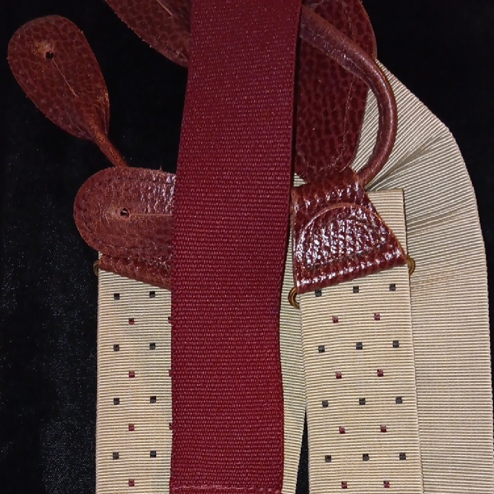 Pelican Burgandy and Polka Dot Surpenders